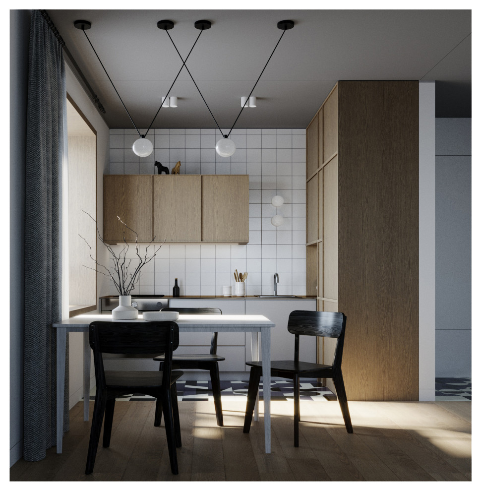 Дизайн интерьера 1-комнатной квартиры 43 кв.м.