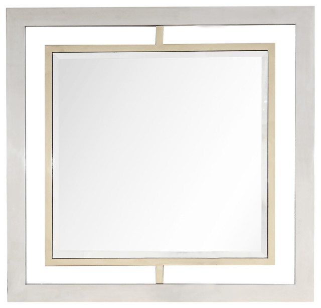 Antiqued Gold Finish Mirror