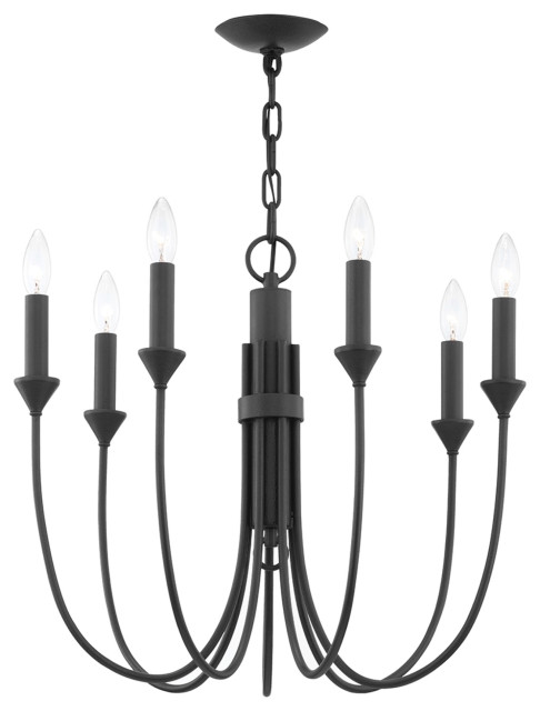 Cate 7 Light Chandelier Forged Iron Frame
