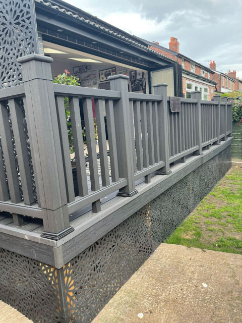 Composite Decking install - Manchester contemporary-terrace