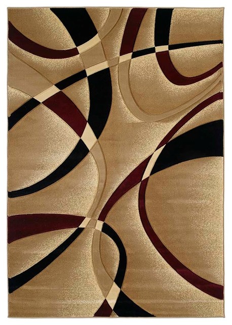 La Chic Area Rug Burgundy 1 10 X2 8