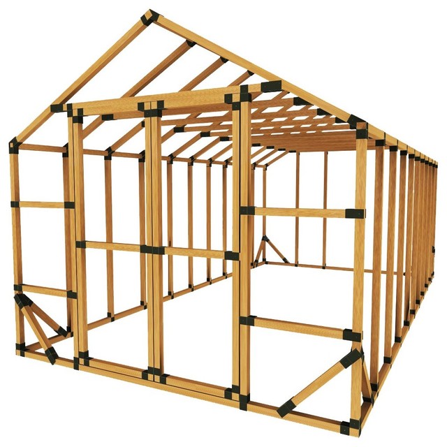 10ft W x 20ft D E-Z Frame Standard Greenhouse Kit - Farmhouse - Greenhouses  - by E-Z Frame Structures & Shelters LLC | Houzz