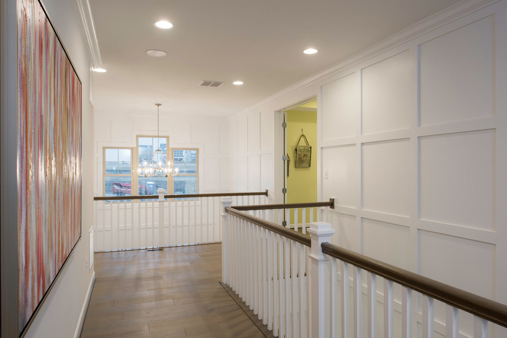 Example of a transitional home design design in Baltimore