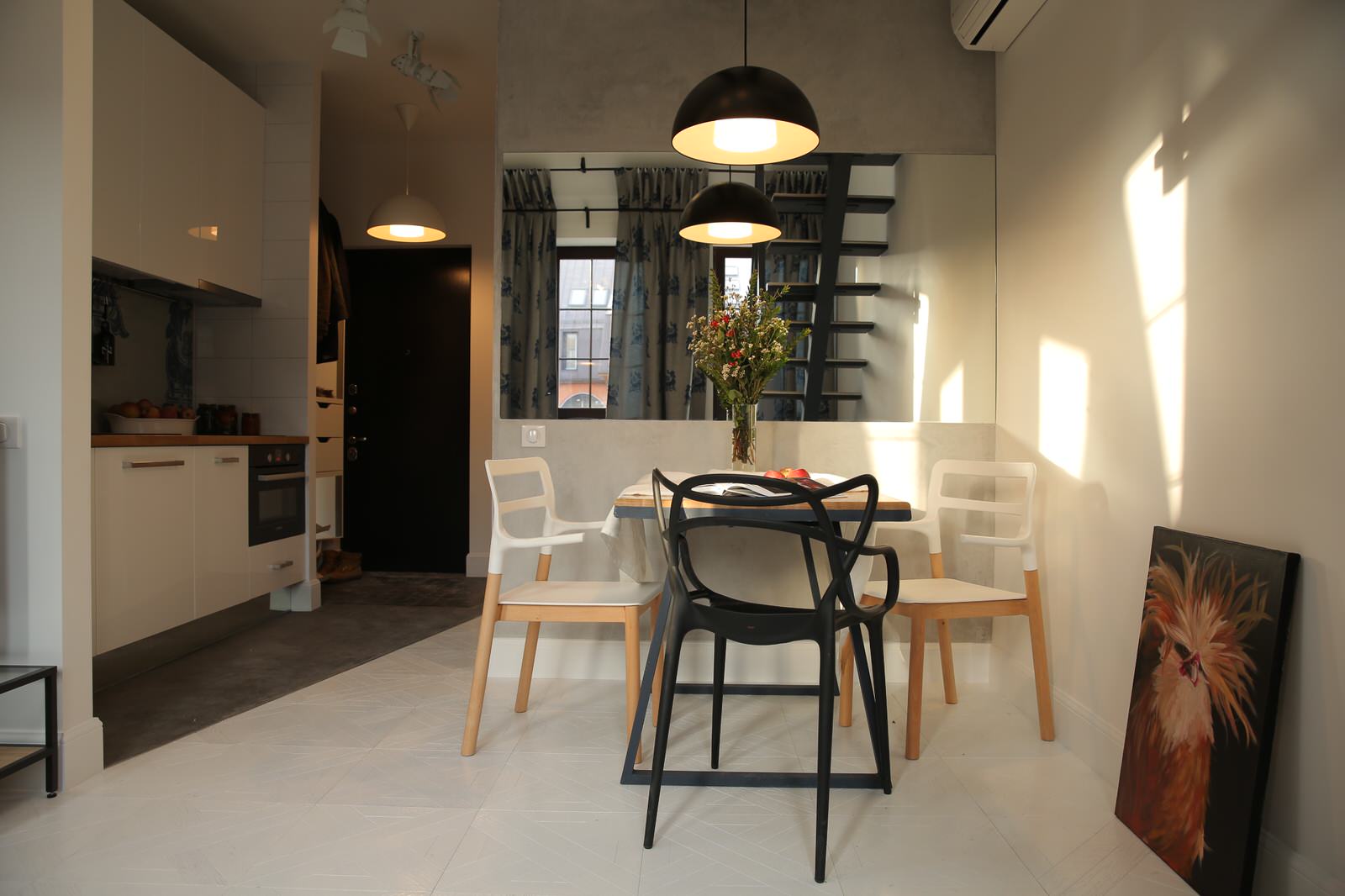 loft with Russian patterns for young man