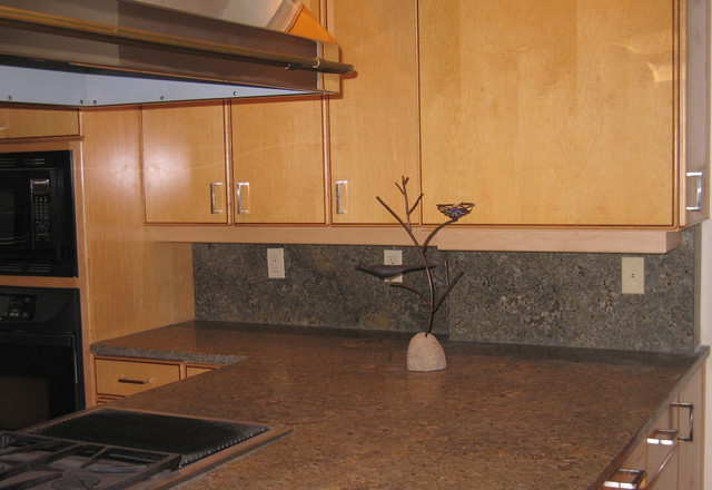 Seafoam Green Granite Transitional Kitchen Portland By De