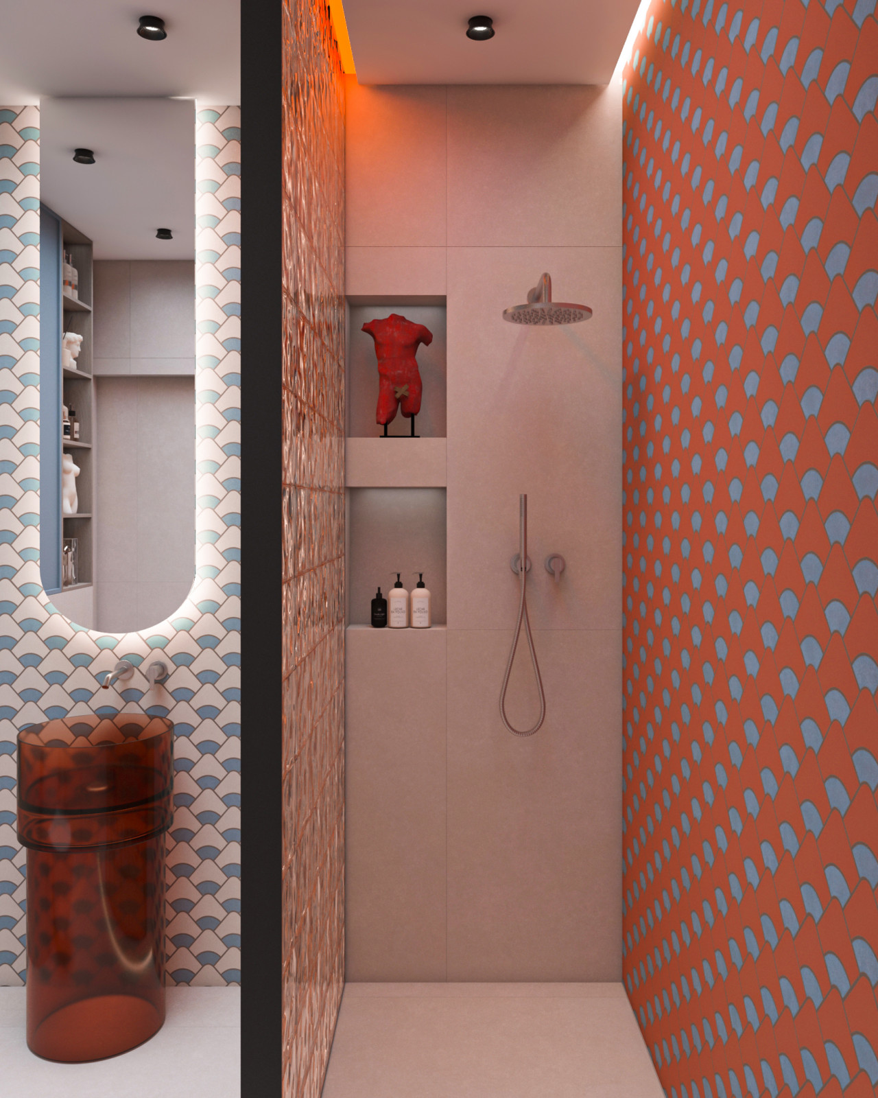 Дизайн двухкомнатной квартиры 65кв.м в центе города для молодой девушки.