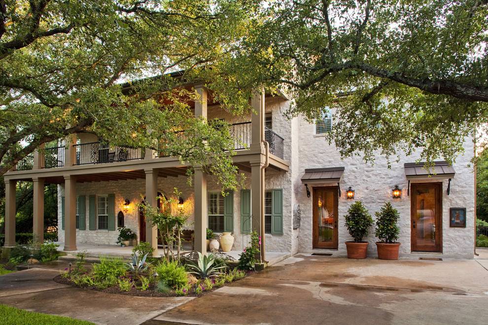 Photo of a traditional two-storey exterior in Austin.