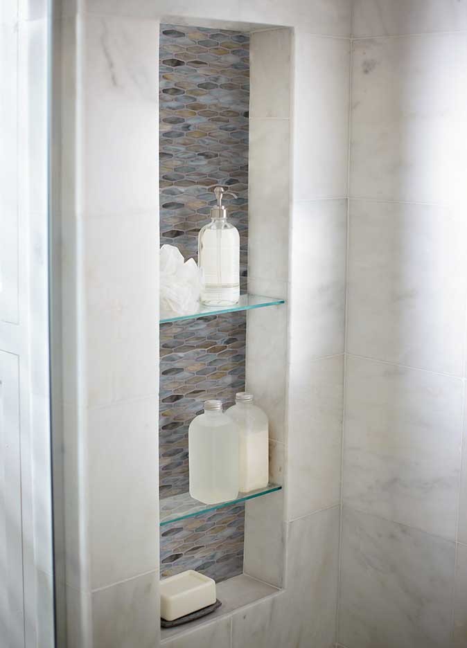 Shower Niche Ideas Washington D. C. de Stone Solution + Design Tile
