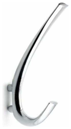 Richelieu Contemporary Metal Curved Hook 126 X 52mm Chrome, Chrome