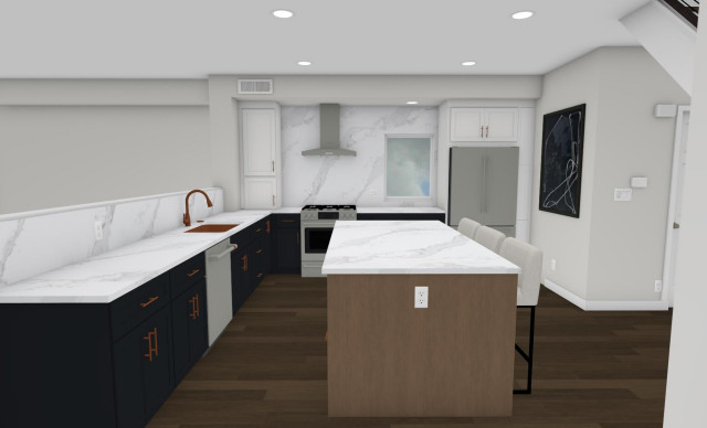 The Windy City Kitchen Reno minimalistisch-kueche