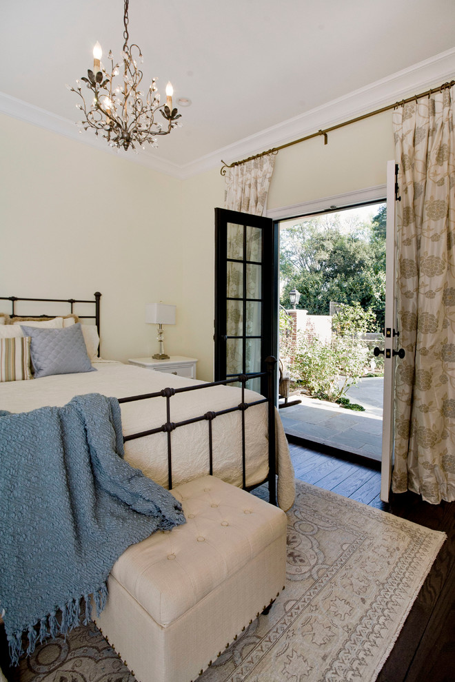 This is an example of a transitional bedroom in Los Angeles.