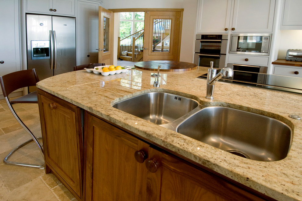 Example of a beach style kitchen design in Cheshire