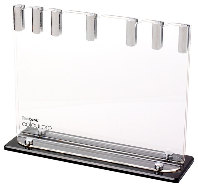 Colourpro Acrylic Knife Block 6 Piece Contemporary Knife Blocks
