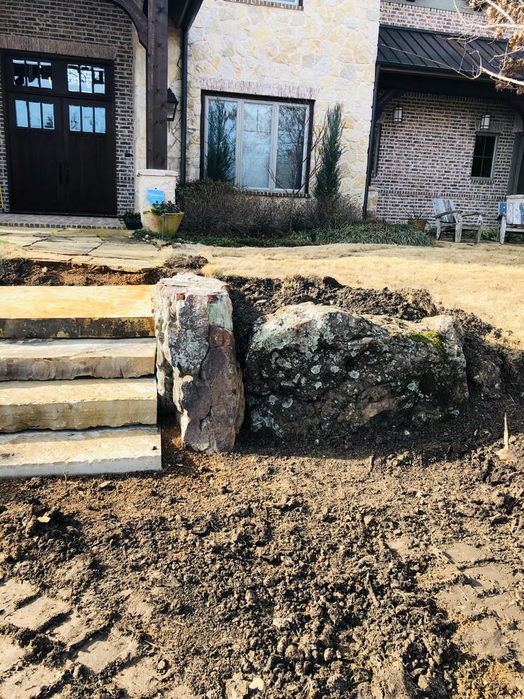 Inspiration for a rustic home design remodel in Dallas
