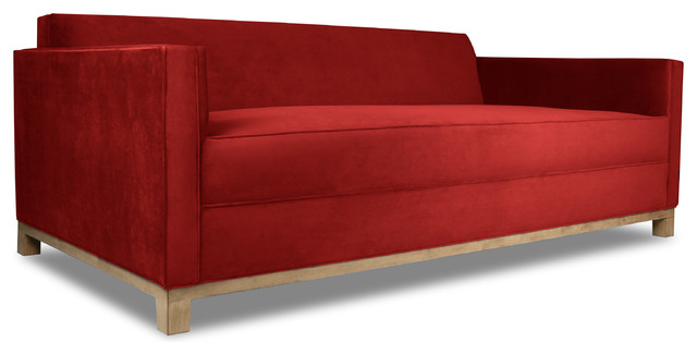 Plush Deep Dean Velvet Sofa Contemporary Sofas By South Cone Home Plush Deep Dean Velvet Sofa Red
