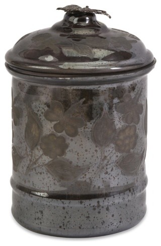 IMAX 62106 Tabor Large Smoked Glass Lidded Jar