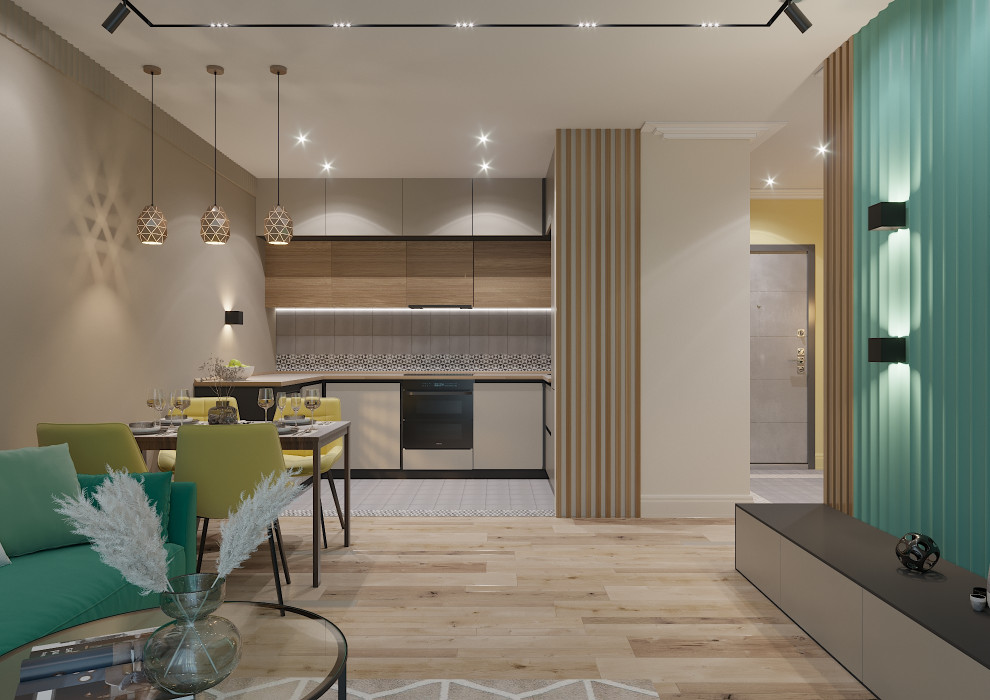 Яркая квартира для дождливого города