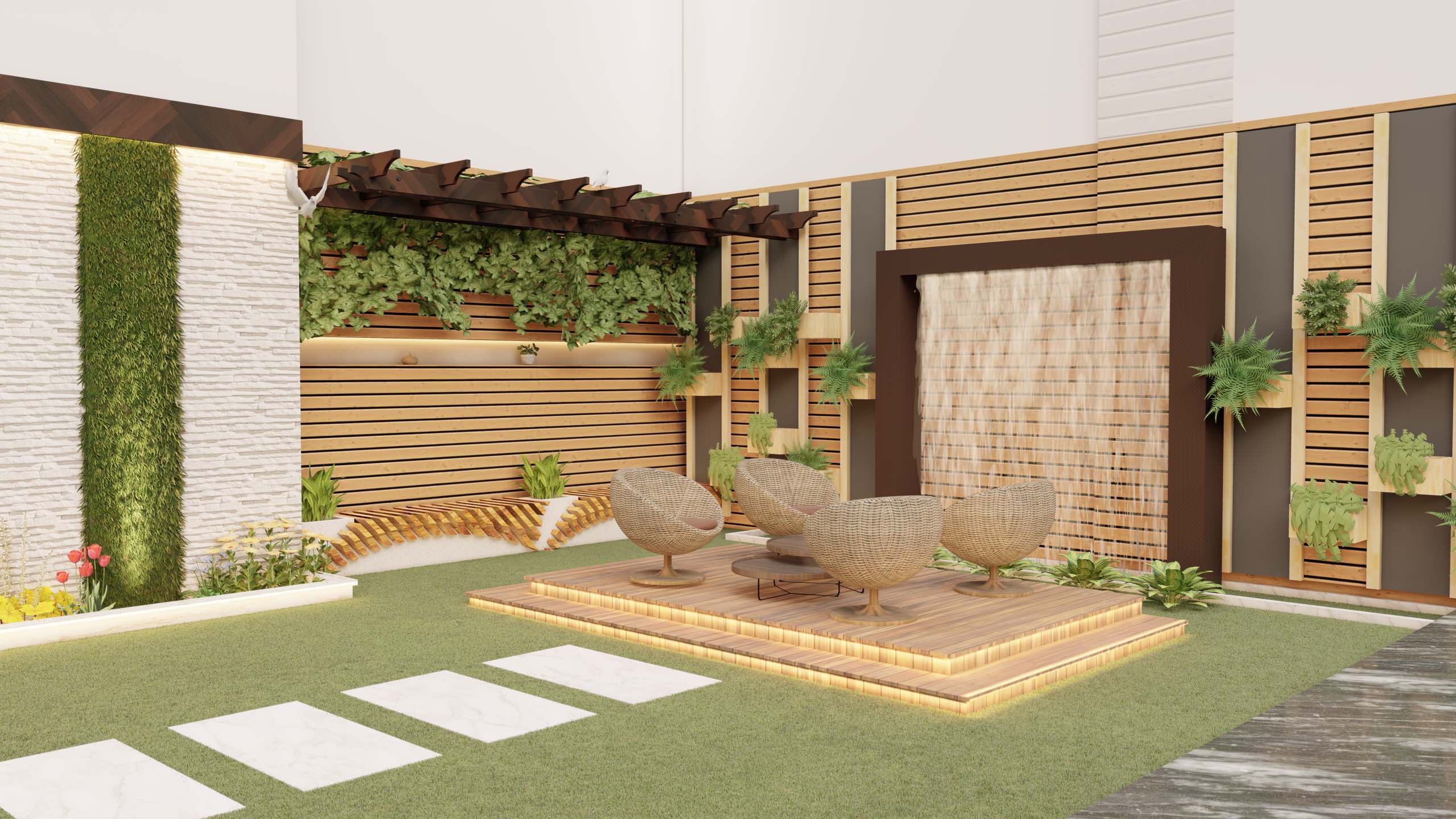 contemporary Garden design at Woodford Green