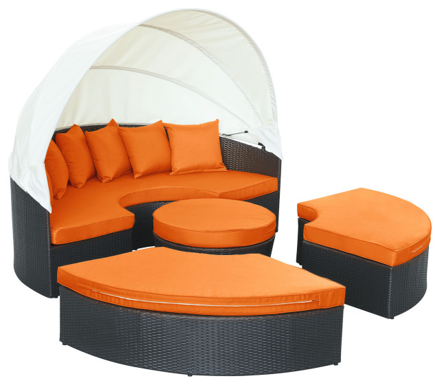 Espresso Orange Quest Canopy Outdoor, Orange Outdoor Furniture