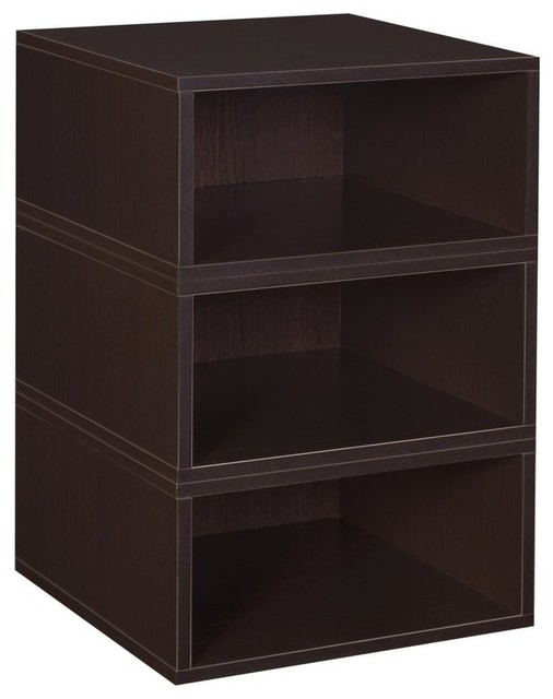 Niche Cubo Storage Set 3 Half Size Cubes Truffle Modern Baskets