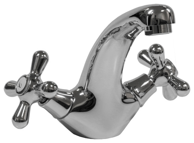 Memory Bathroom Faucet Doble Crossed Handle And 1 Hole Polished Memory Bathroom Faucet Doble Crossed Handle And 1 Hole Polished Chrome