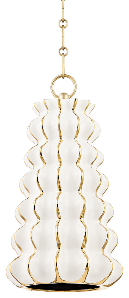 Esperanza 1 Light Pendant Ceramic Gloss White