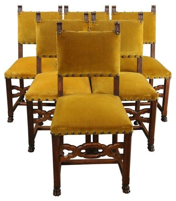 Pre-owned French Renaissance Style Dining Chairs - Set of 6