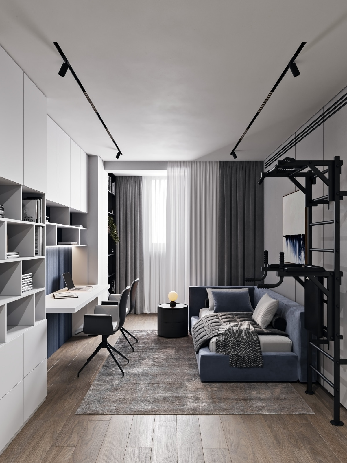 Дизайн интерьера квартиры в современном стиле в ЖК Шмитовский