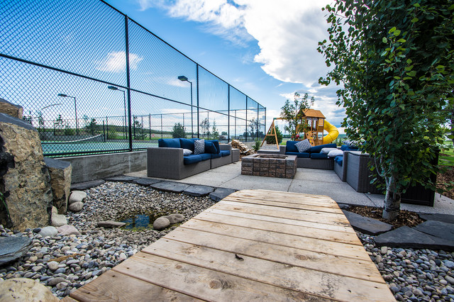 Home Addition and Tennis Court american-traditional-patio