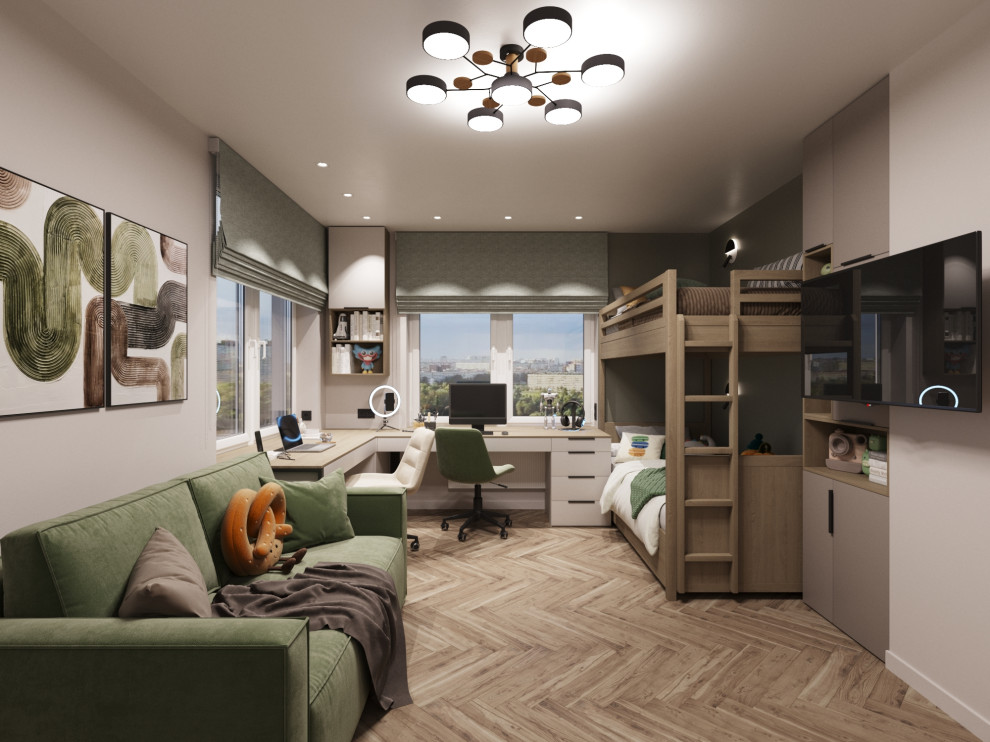 Дизайн-проект - Евротрешка 66 м2 для молодой многодетной семьи