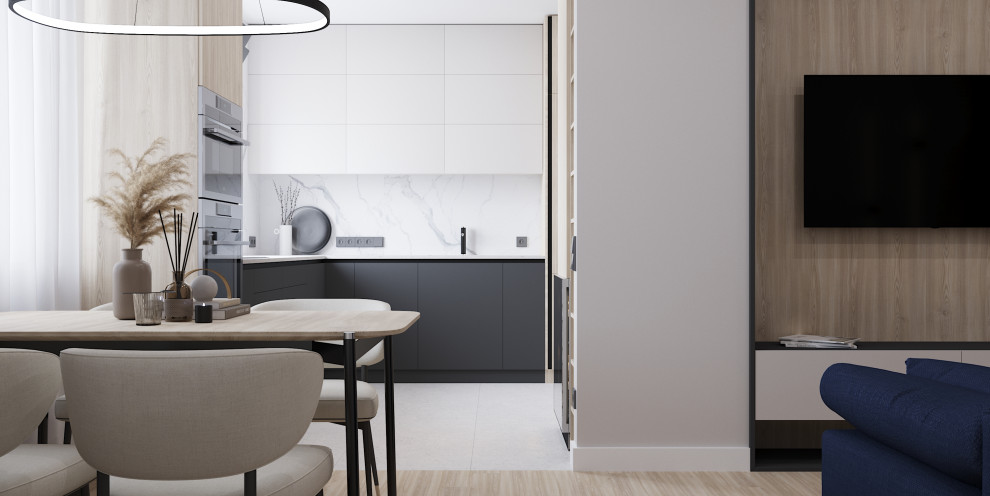 Современные апартаменты в природных тонах