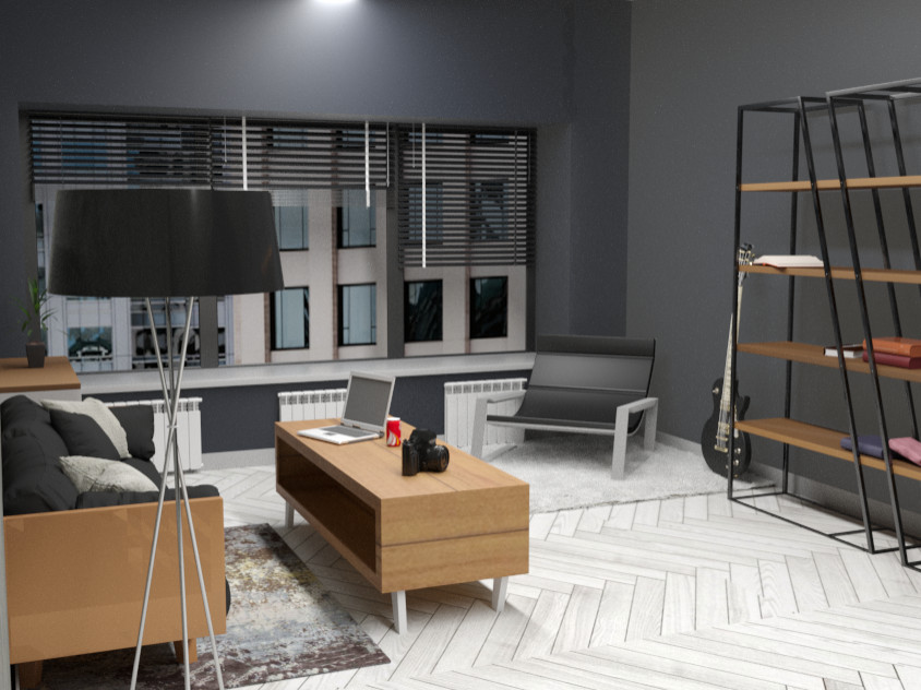 Дизайн рабочего пространства  - гостиной