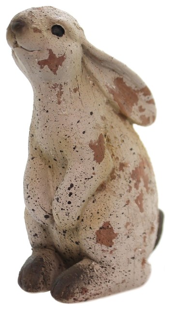 Home and Garden Antiqued Standing Bunny Polyresin Spring Summer Easter A0937 B
