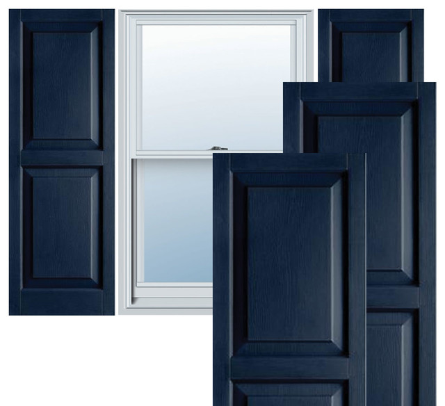 Builders Choice Vinyl Raised Panel Window Shutters, w/Instl. (Pair