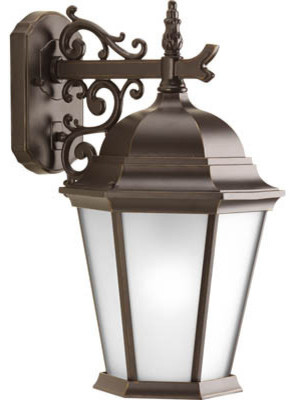 Progress Lighting P5683-20 Welbourne 1-Lt. wall lantern with Etched glass panels