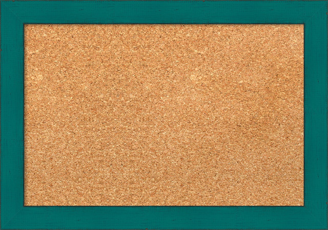 Framed Cork Board French Teal Rustic Contemporary Bulletin Framed Cork Board Small French Teal Rustic