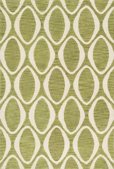 Loloi Taylor Collection Rug, Lime and Ivory, 7'10"x11'