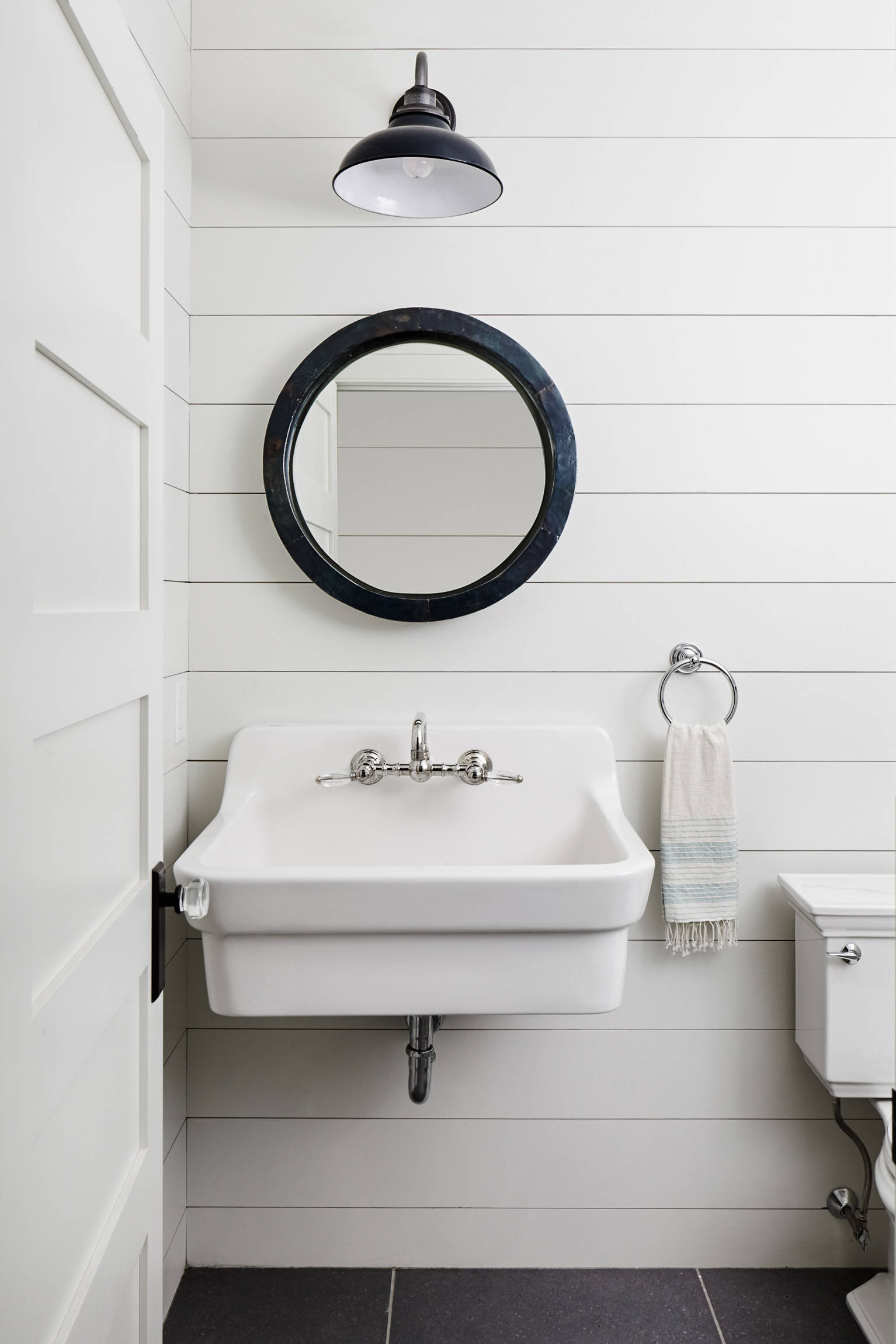 Farmhouse Bathroom Sink With Two Faucets Image Of Bathroom And Closet