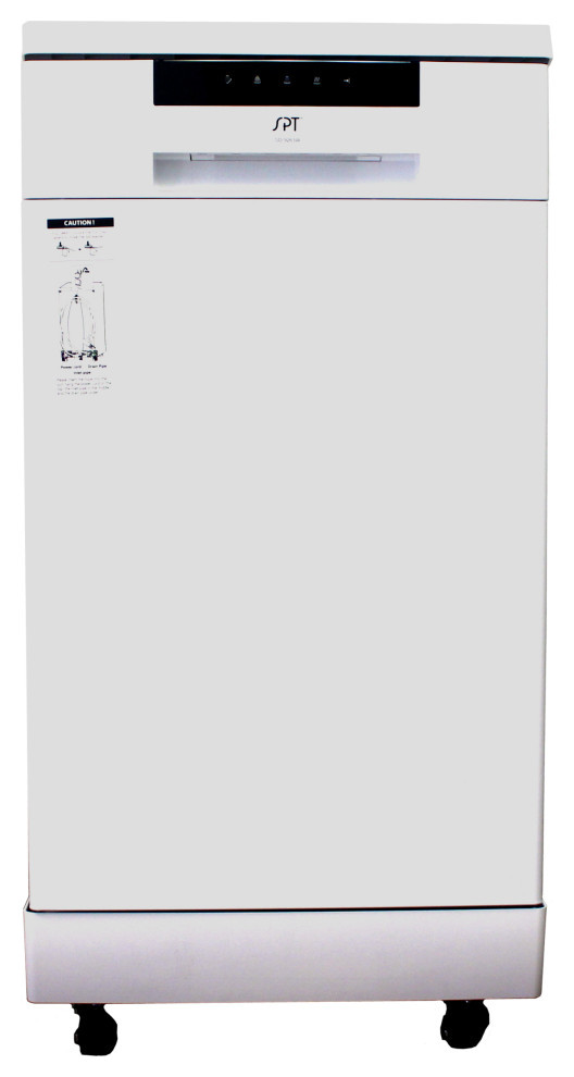 18″ Energy Star Portable Dishwasher White Contemporary
