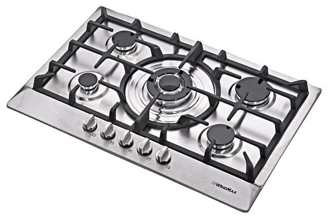 Euro Style 30 Stainless Steel 5 Burner Modern Cooktops By Euro Style 30 Stainless Steel 5 Burner