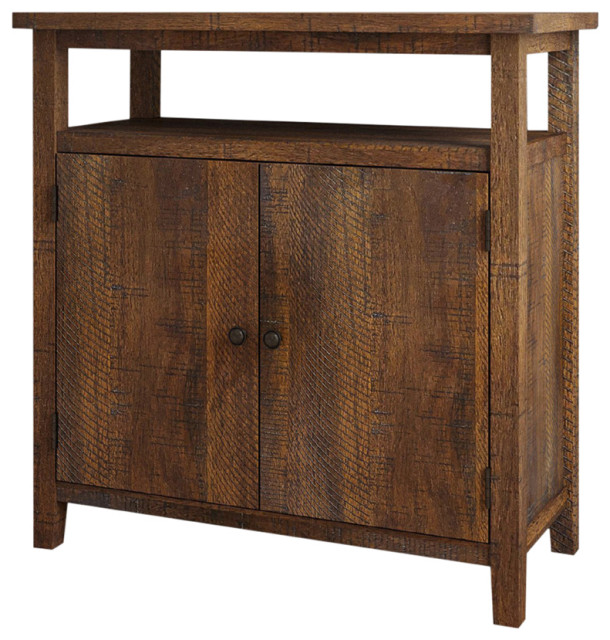 Xavier Rough Sawn Natural Wood Console Rustic Console Tables by Vifah Houzz