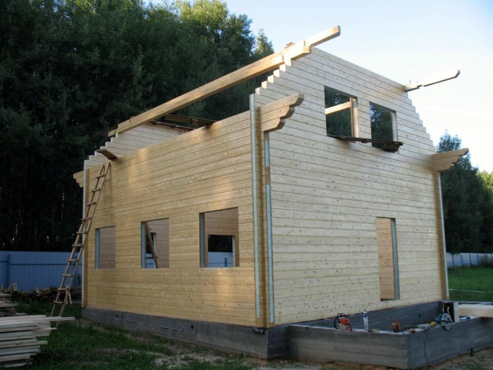 Дома из термобруса-клееного бруса с утеплителем