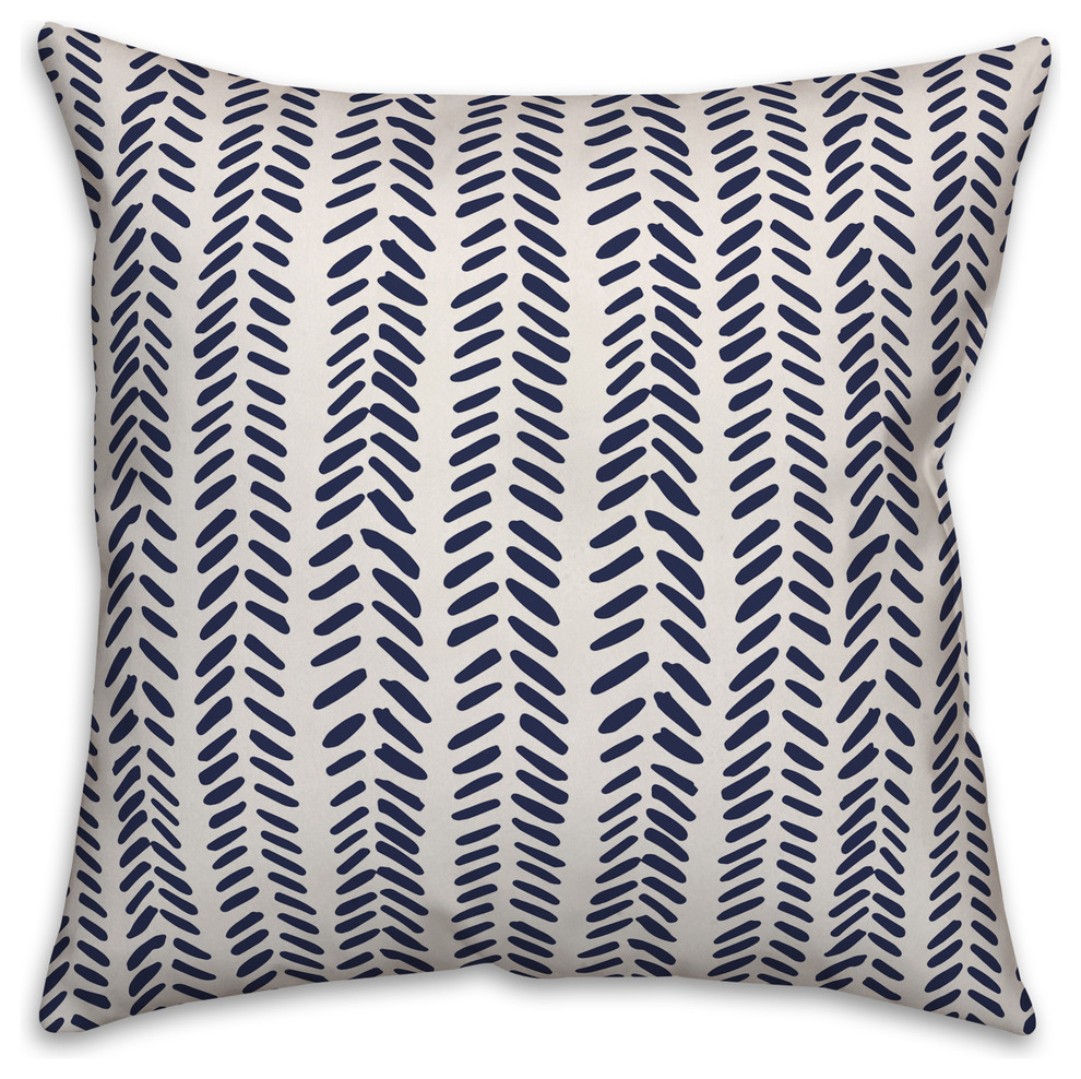 Modern Herringbone Pillow, 18x18 Contemporary Decorative Pillows
