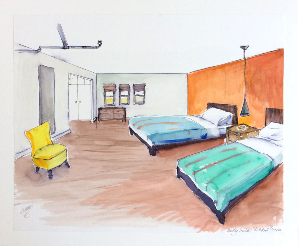 Watercolor Renderings of Assisted Living Facility