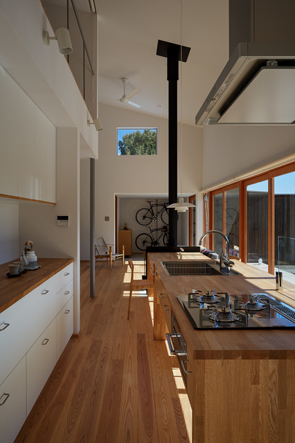 湖沼に建つ家 minimalistisch-kueche