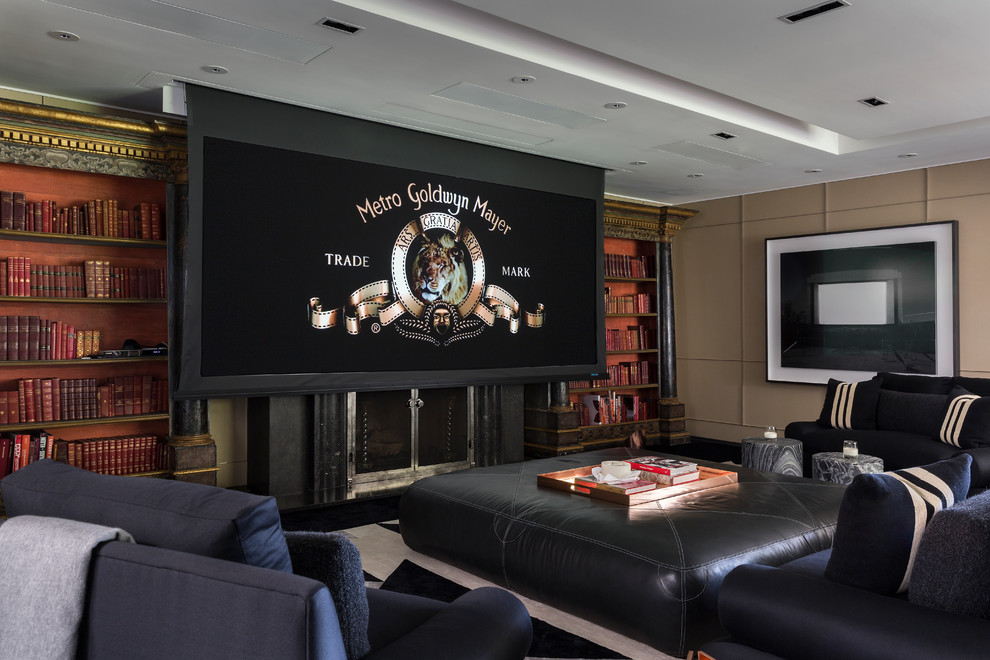 Our Work Traditional Home Theater Los Angeles By Integrated