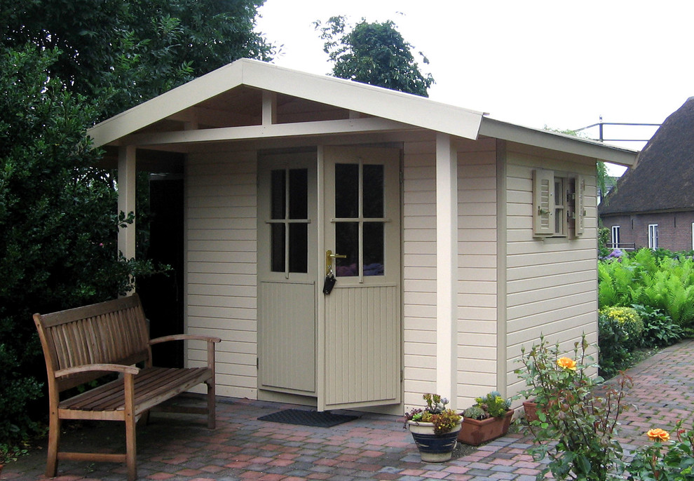 Small contemporary detached garden shed in Wiltshire.