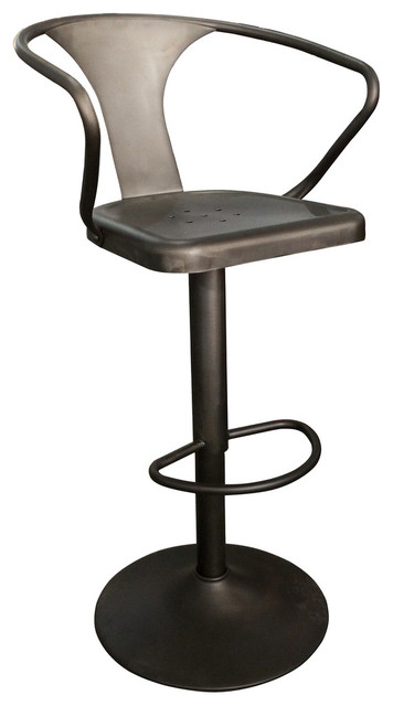 Adjustable Hydraulic Gunmetal Stool