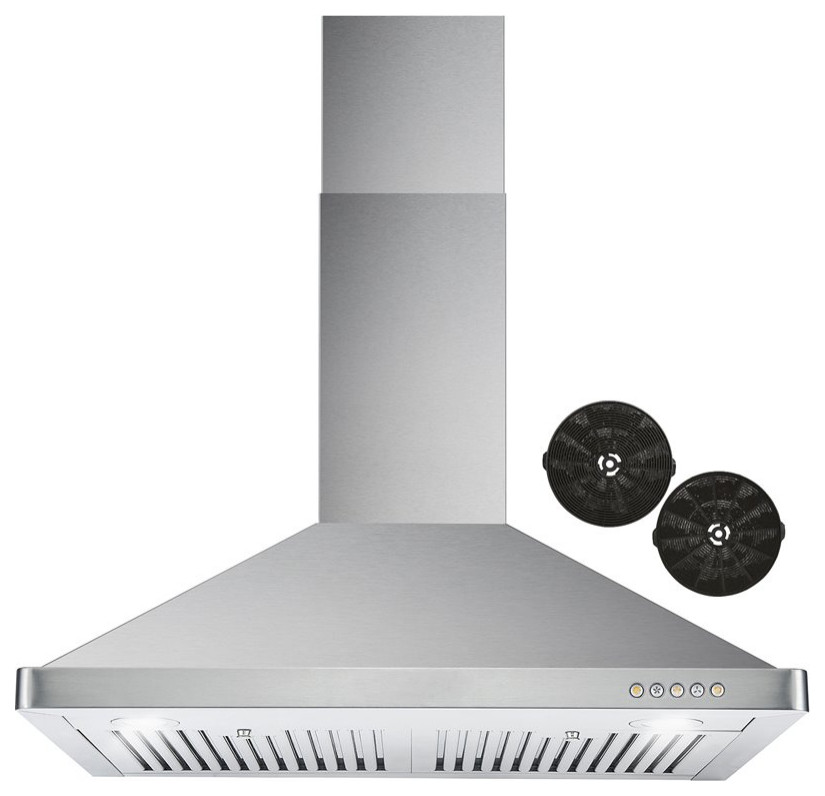 Cosmo 30" 380 CFM Ductless Wall Mount Range Hood Kitchen Hood in Stainless Steel