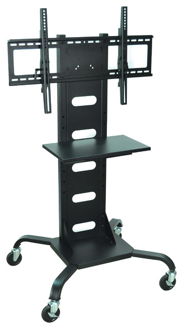 Luxor Mobile Black Flat Panel TV Stand and Mount